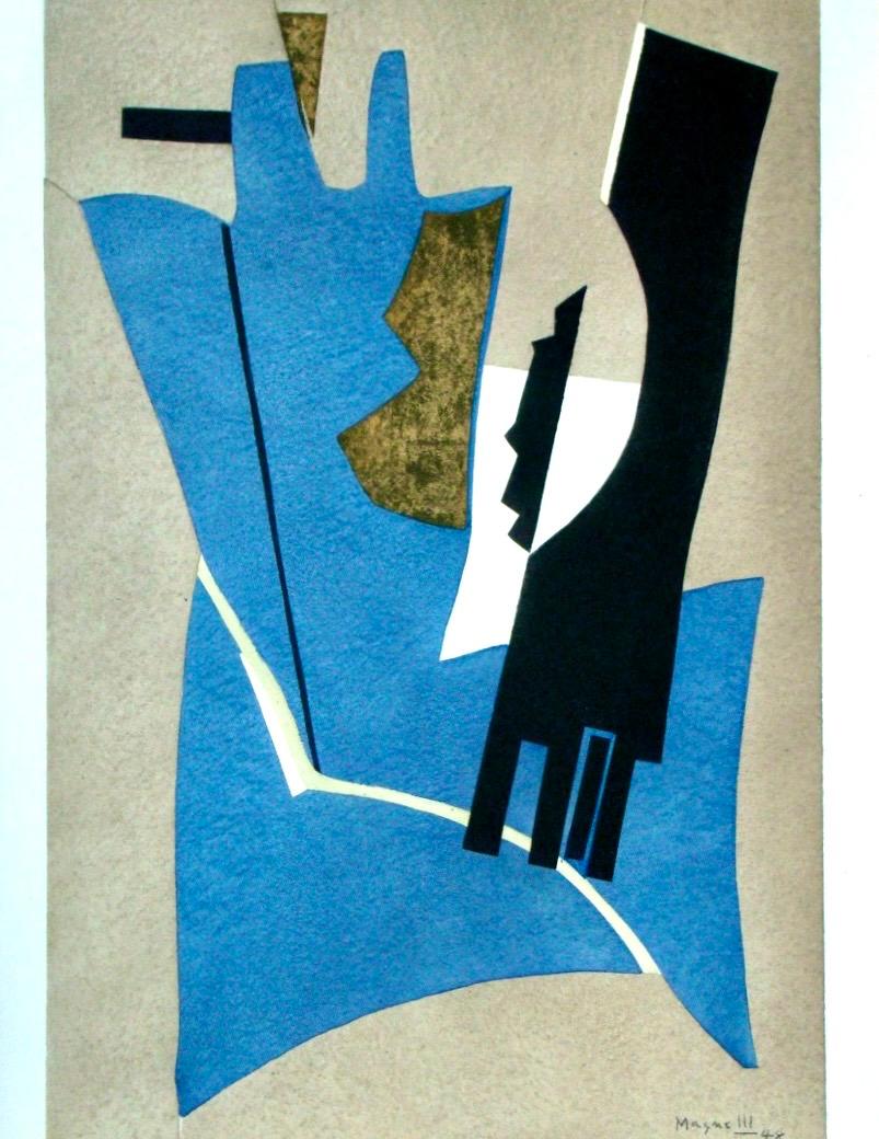 Litografía, estarcido sobre papel vélin. Tamaño del papel: 12,4 x 9,65 pulgadas. Inscripción: Firmada en la plancha y sin numerar, tal como se emitió. Notas: Del álbum, XXe siècle, Nouvelle série N° 6 (double) Janvier 1956, Cahiers d'Art publiés