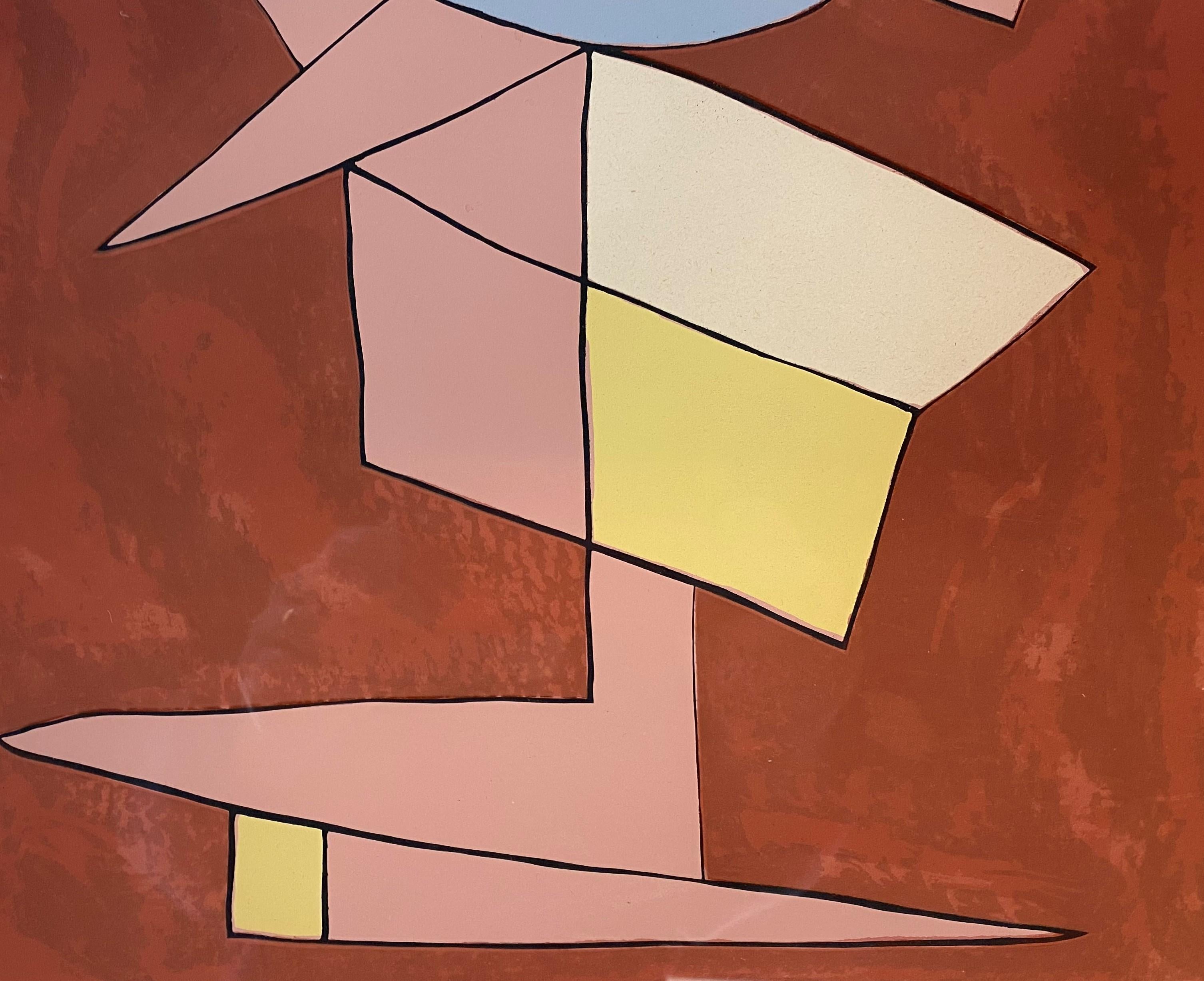 Geometric Abstract - Beige Abstract Print by Alberto Magnelli