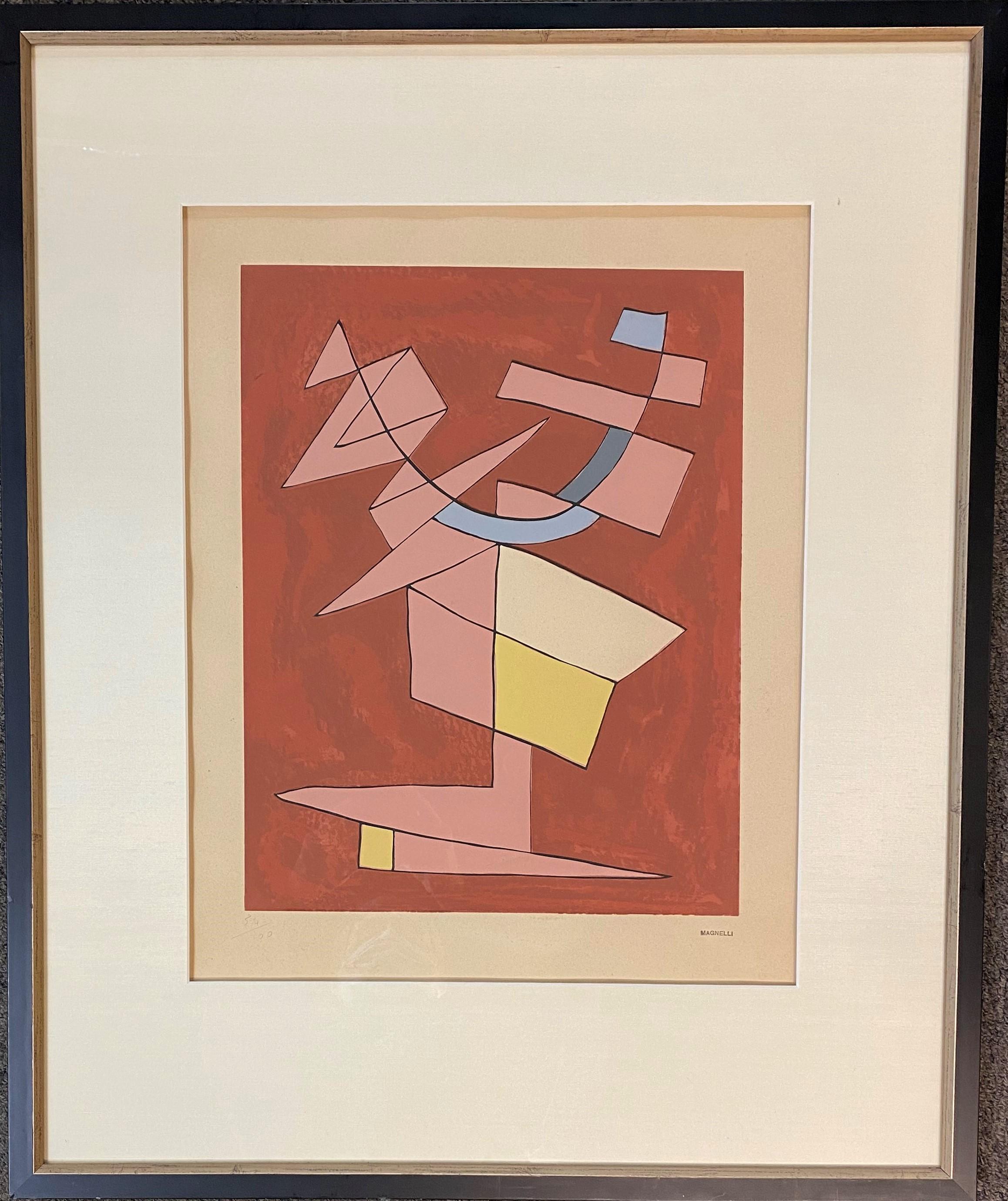 Alberto Magnelli Abstract Print - Geometric Abstract