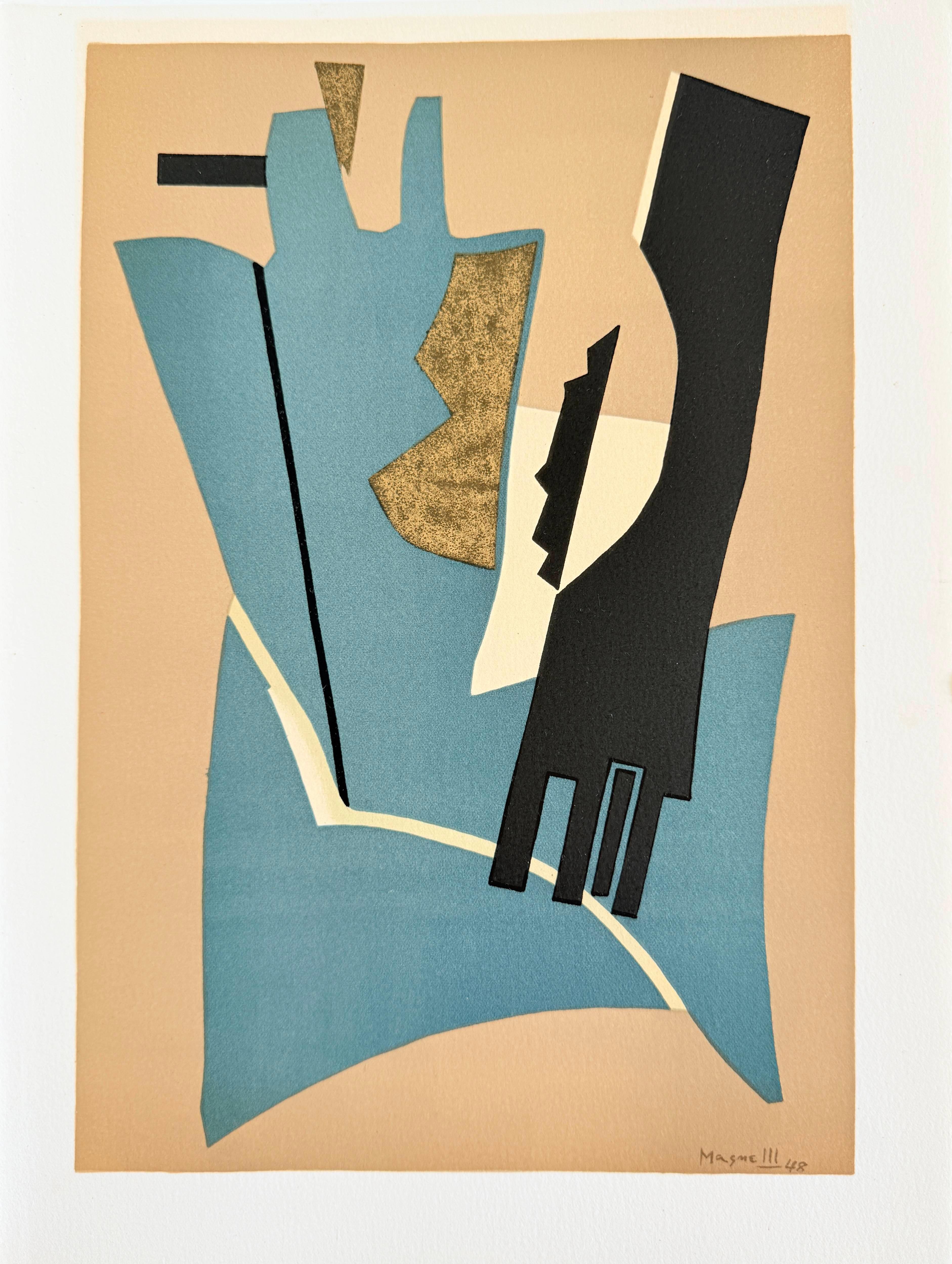Print di Alberto Magnelli - Omaggio a San Lazzaro
