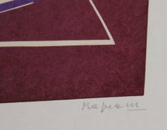 IV from La Magnanerie de la Ferrage, Abstract Linocut Print by Alberto Magnelli