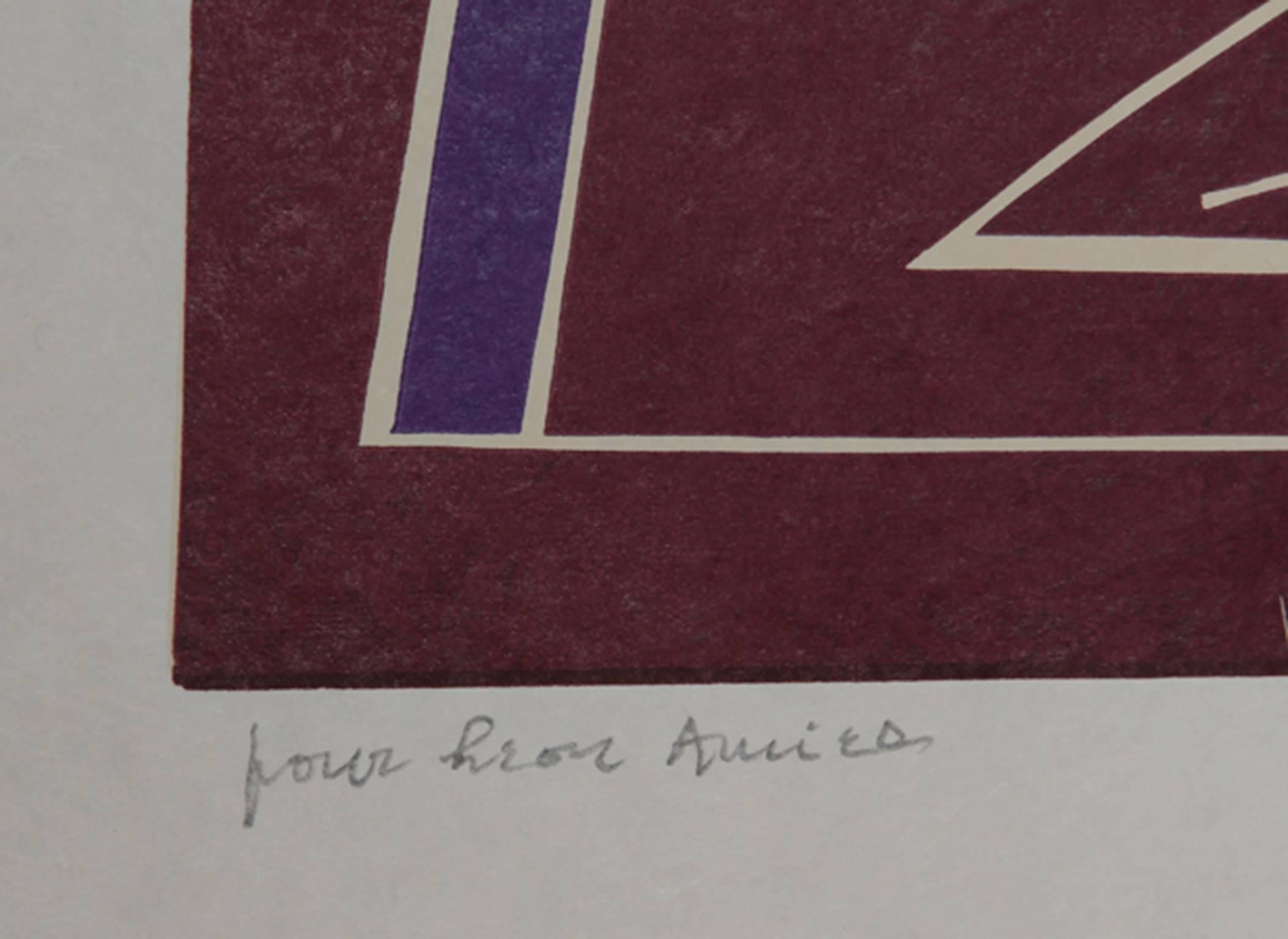 IV da La Magnanerie de la Ferrage, stampa linoleografica astratta di Alberto Magnelli in vendita 2