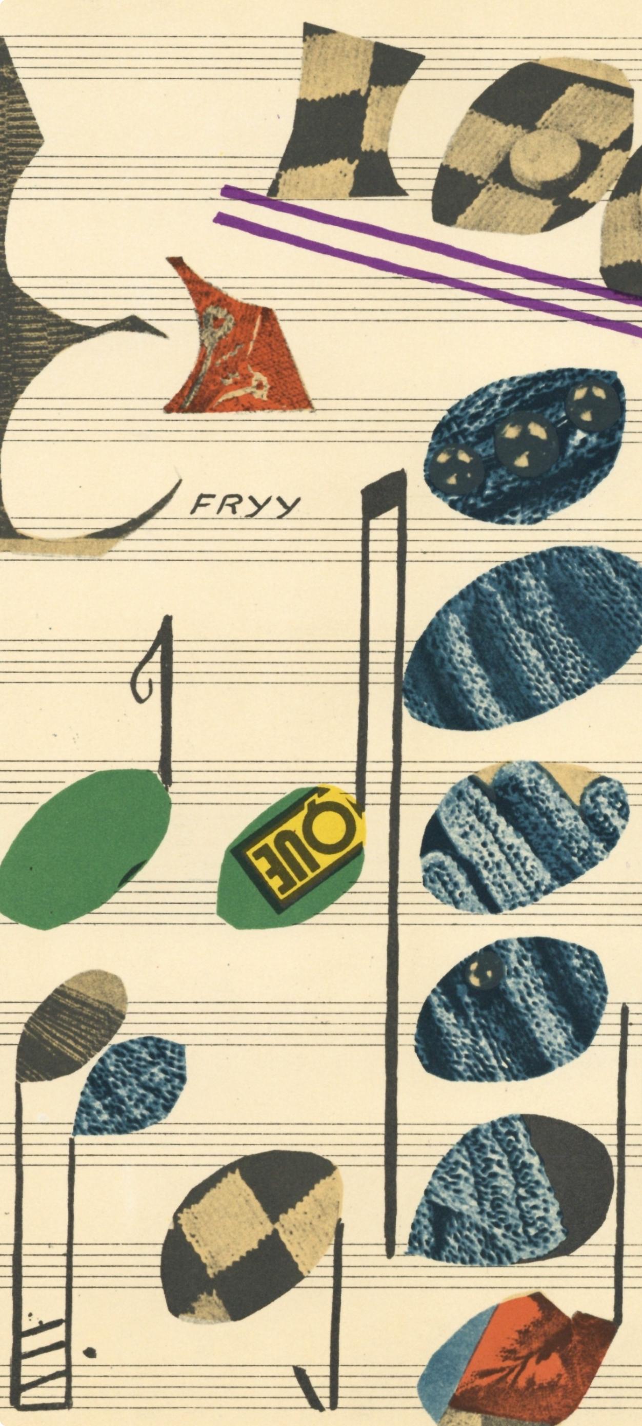 Magnelli, Komposition, XXe Siècle (nach) (Surrealismus), Print, von Alberto Magnelli