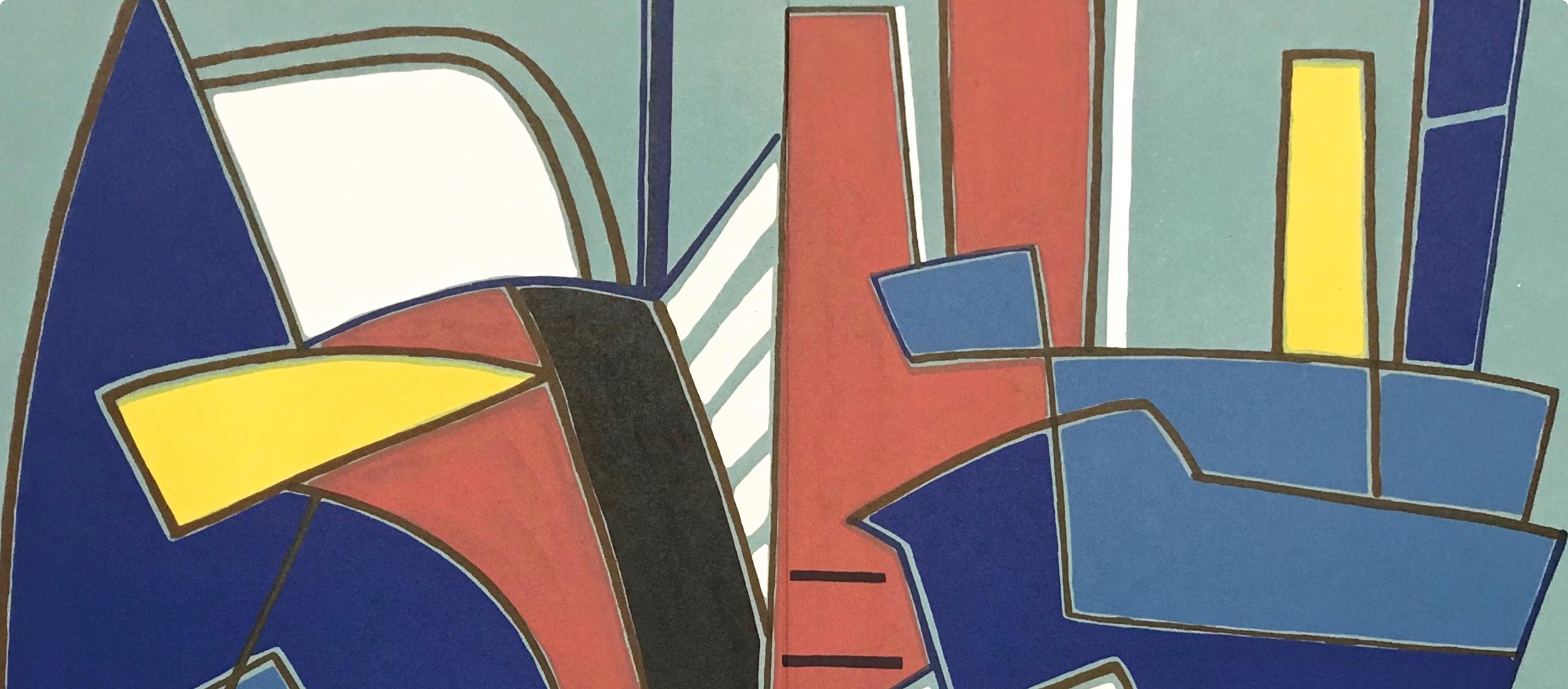Magnelli, Composition, XXe Siècle (d'après) - Gris Abstract Print par Alberto Magnelli
