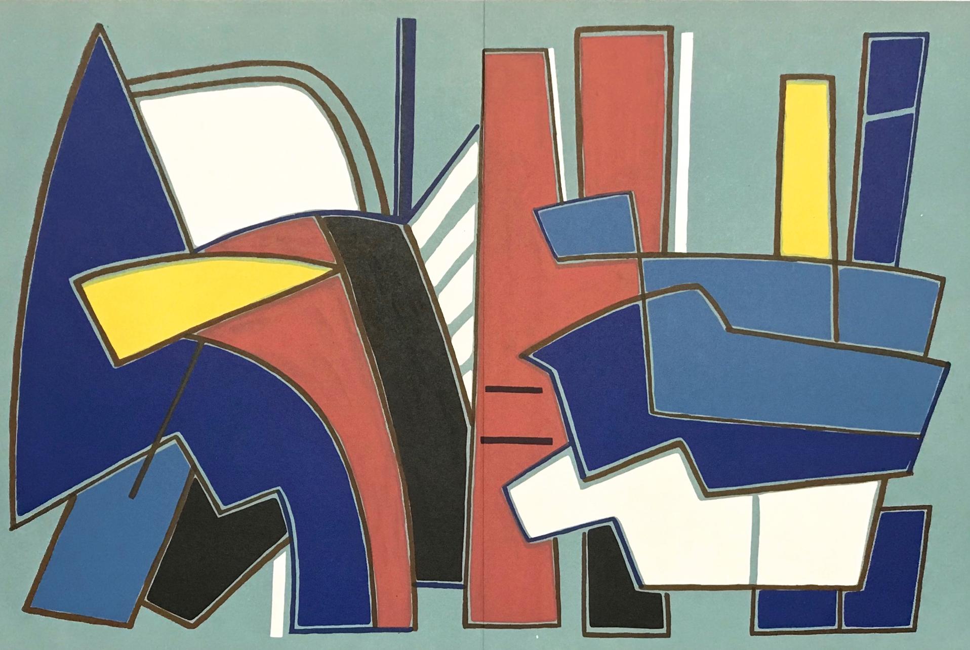 Abstract Print Alberto Magnelli - Magnelli, Composition, XXe Siècle (d'après)