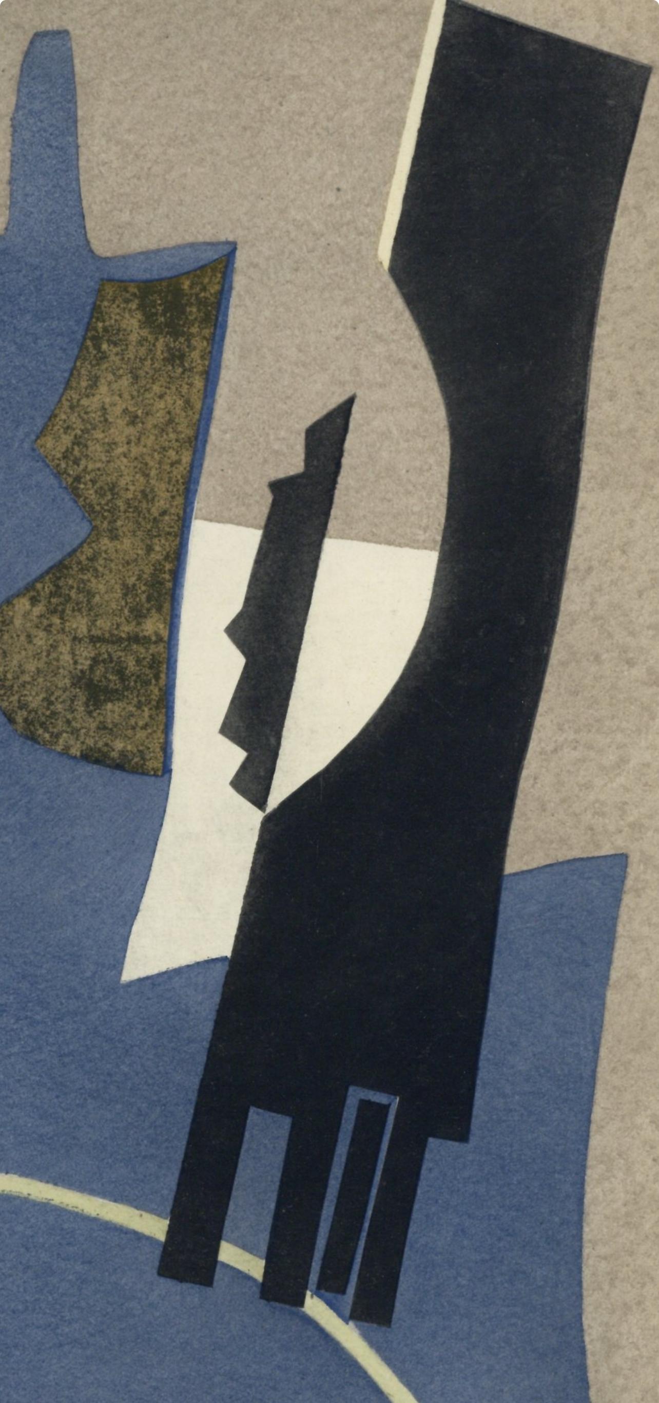 Magnelli, Papier collé, XXe Siècle (after) - Surrealist Print by Alberto Magnelli
