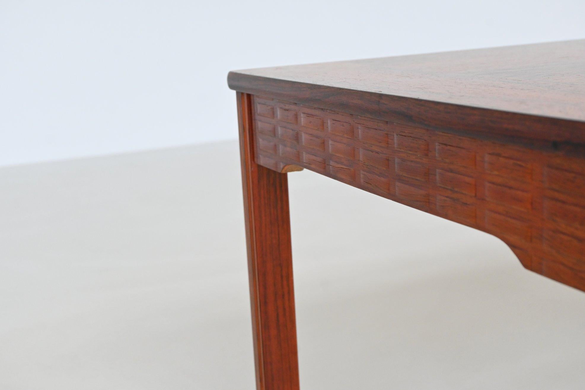 Alberts Tibro large coffee table in rosewood Denmark 1970 For Sale 4