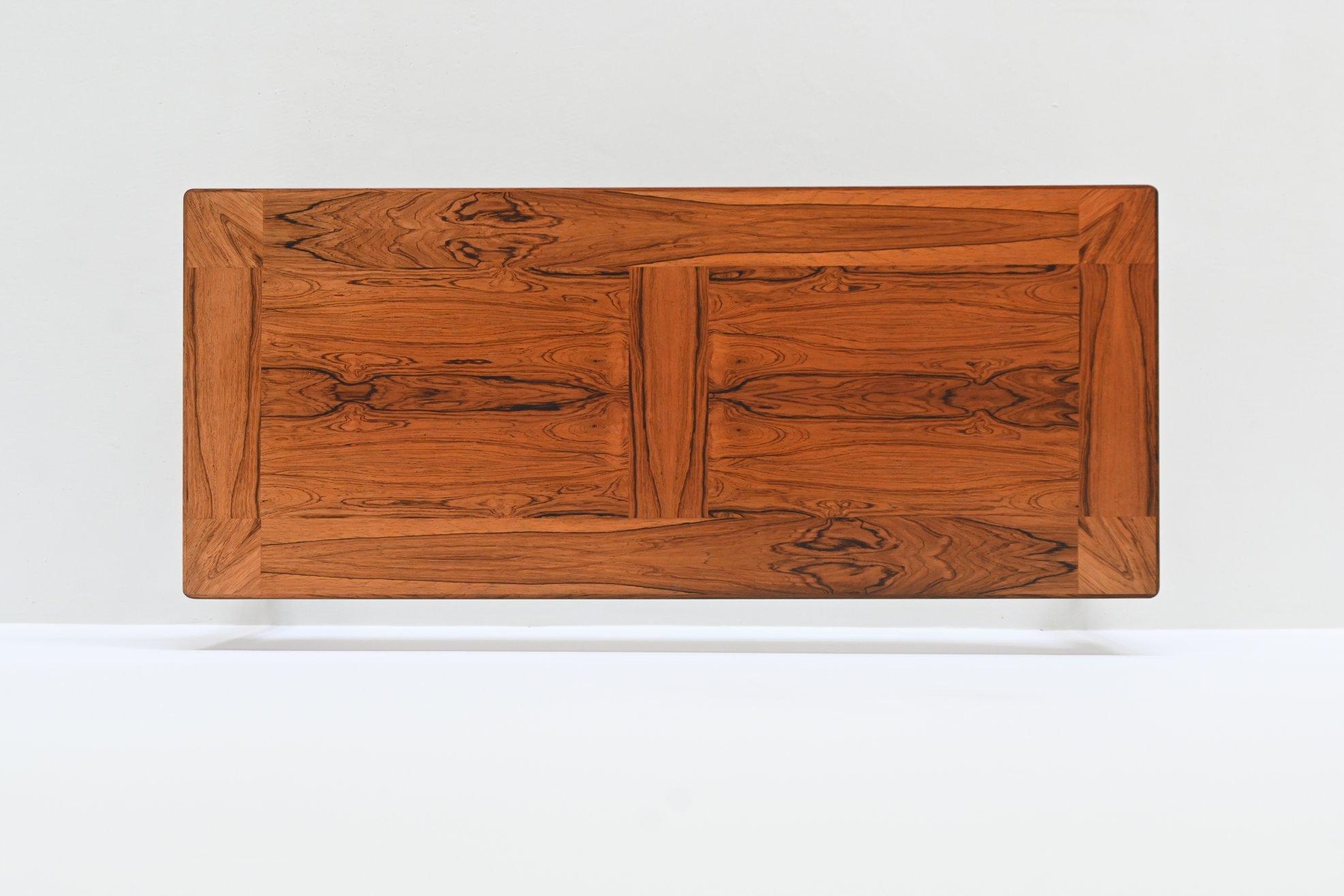 Alberts Tibro large coffee table in rosewood Denmark 1970 For Sale 8