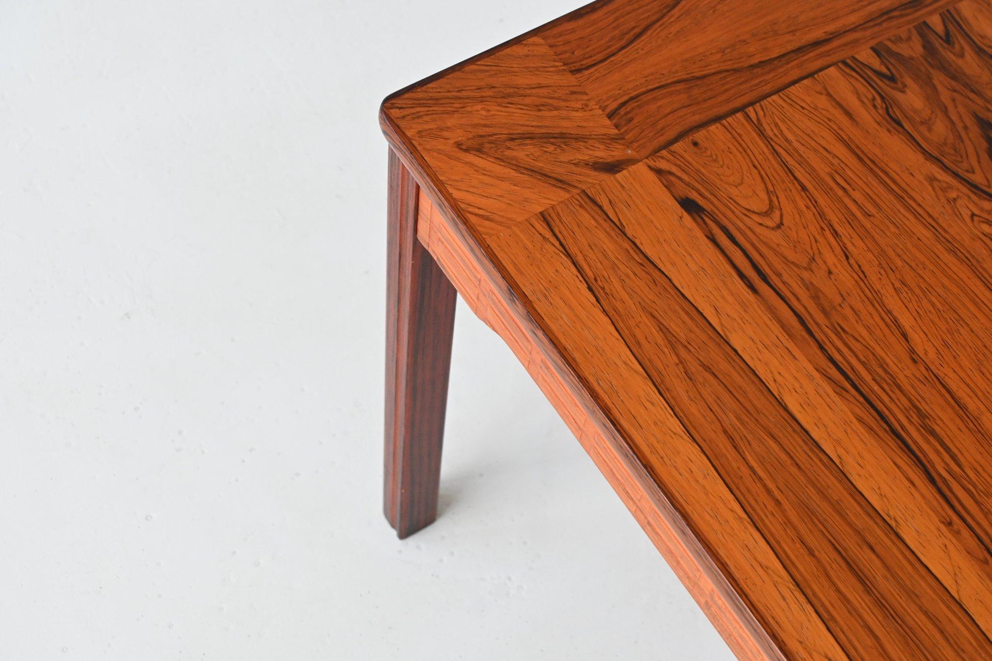 Rosewood Alberts Tibro large coffee table in rosewood Denmark 1970 For Sale