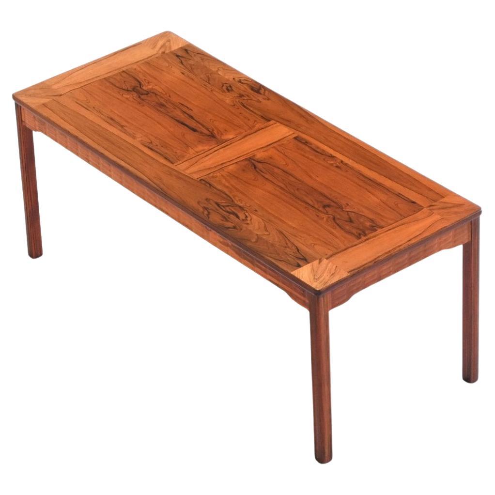 Alberts Tibro large coffee table in rosewood Denmark 1970 For Sale