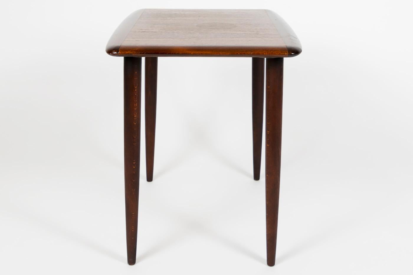 Mid-Century Modern Alberts Tibro Rosewood Side Table, made in Sweden 1960s, Signed For Sale