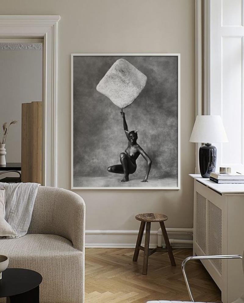Alek Wek con Sugar Cube, New York City, Lavazza, Fotografia d'autore, 1996 in vendita 5