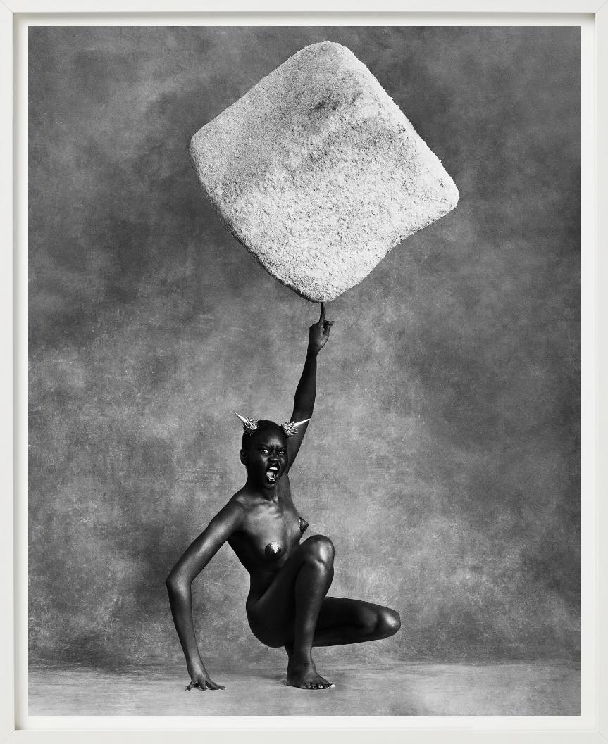 Alek Wek con Sugar Cube, New York City, Lavazza, Fotografia d'autore, 1996 in vendita 2