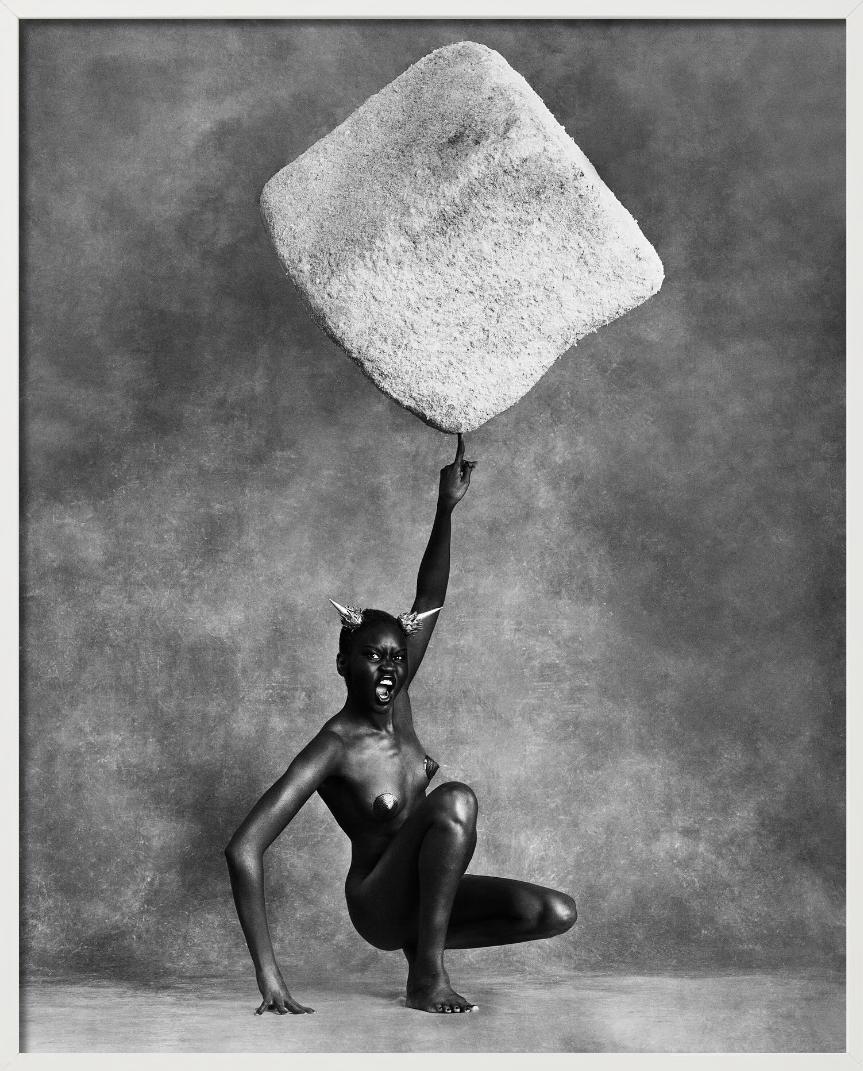 Alek Wek con Sugar Cube, New York City, Lavazza, Fotografia d'autore, 1996 in vendita 3