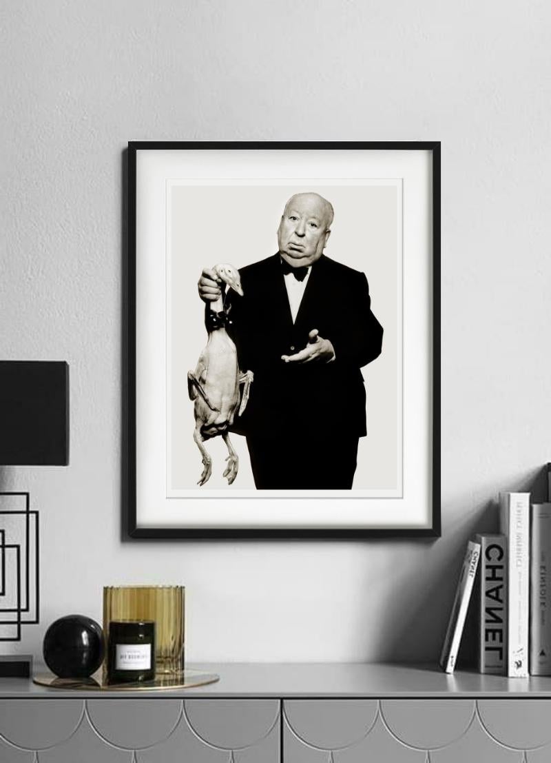 Alfred Hitchcock with a goose, photographed by Albert Watson in 1973.

All prints are limited edition. Available in multiple sizes. High-end framing on request.

All prints are done and signed by the artist. The collector receives an additional