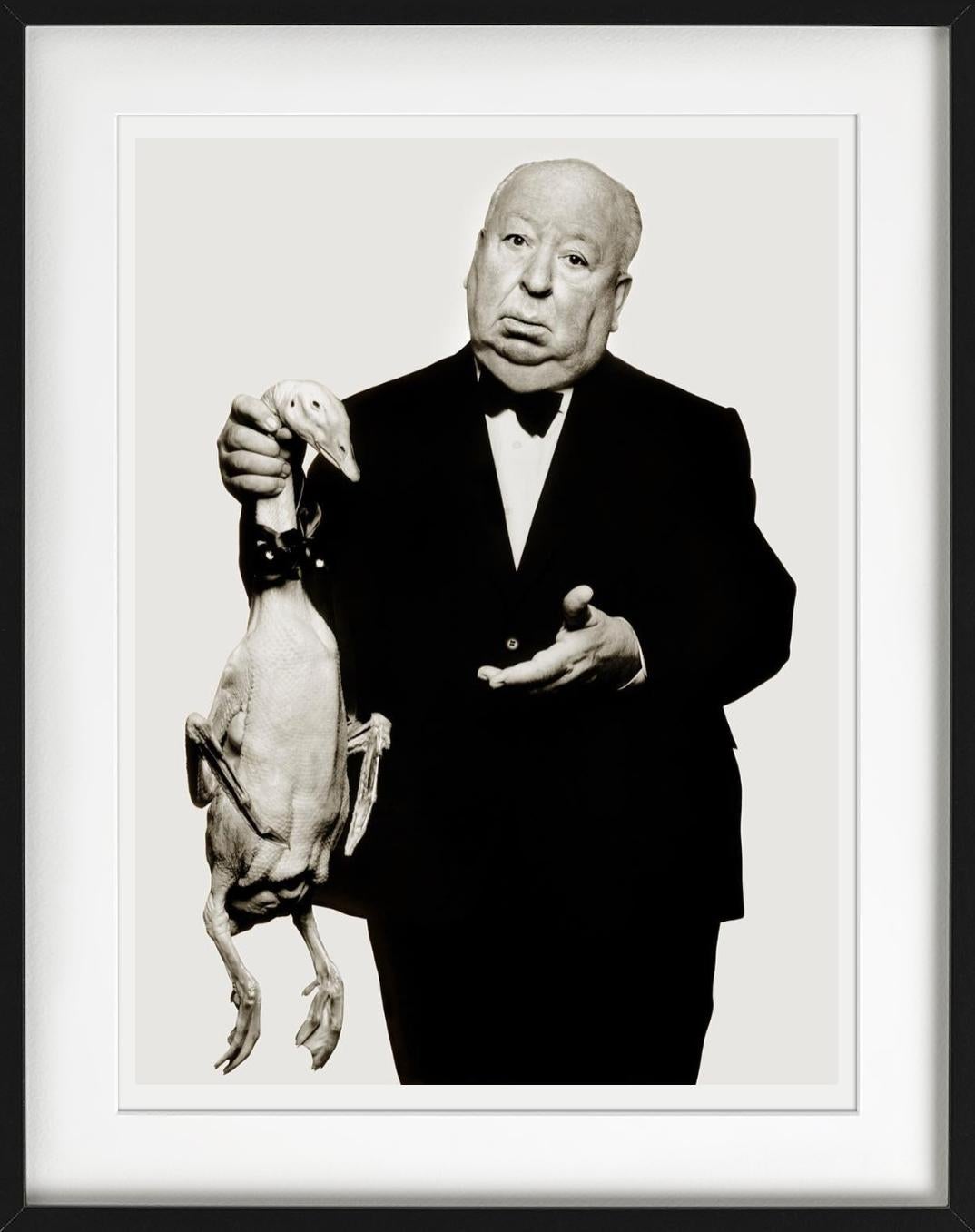 Alfred Hitchcock, LA - Portrait with Goose, Fine Art Photography 1973 For Sale 2