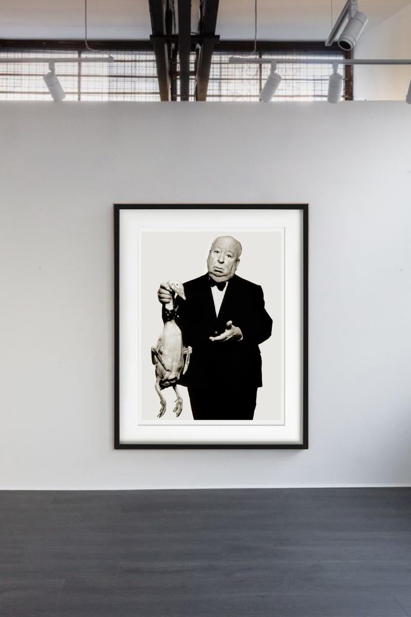 Alfred Hitchcock, LA - Portrait with Goose, Fine Art Photography 1973 For Sale 4