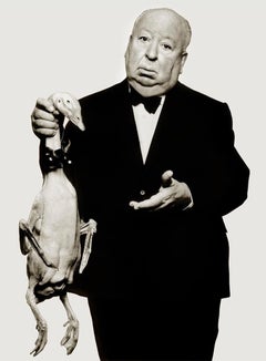 Alfred Hitchcock, LA - Portrait with Goose, Fine Art Photography 1973