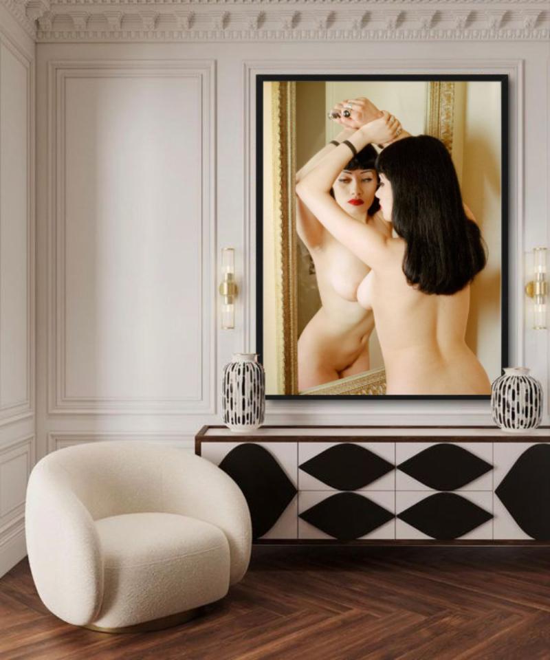 Breaunna at Mirror, The Algiers Hotel, Las Vegas - fine art photography, 2000 For Sale 2