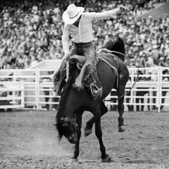 Calgary, Cowboy and Horse, Rodeo, black and white- Fine Art Photography, 1978