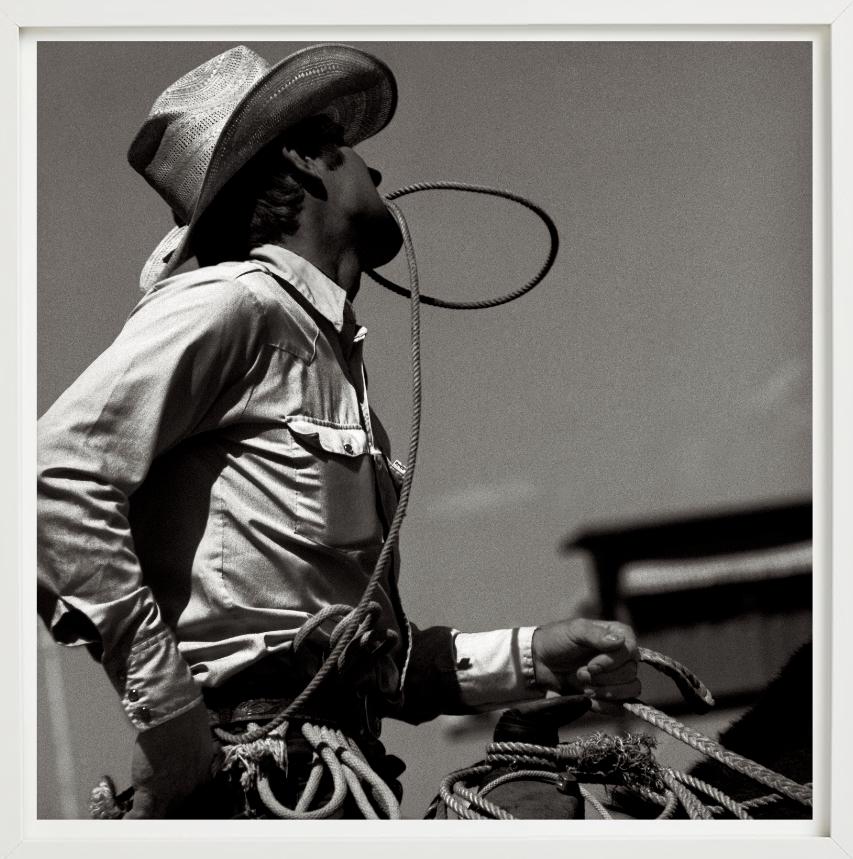 Calgary -  Cowboy with Rope, Fine Art Photography, 1979 For Sale 1
