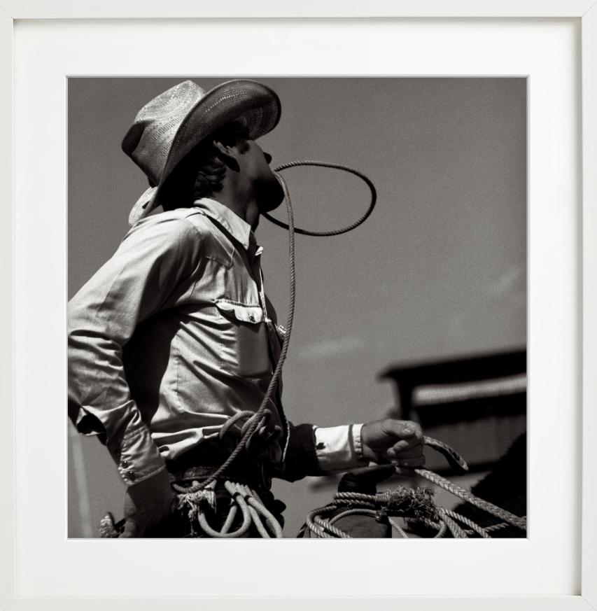 Calgary -  Cowboy with Rope, Fine Art Photography, 1979 For Sale 4