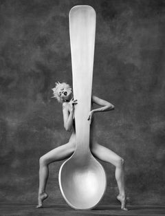 Carmen with a spoon, Lavazza Series, Fine Art Photography, 1996