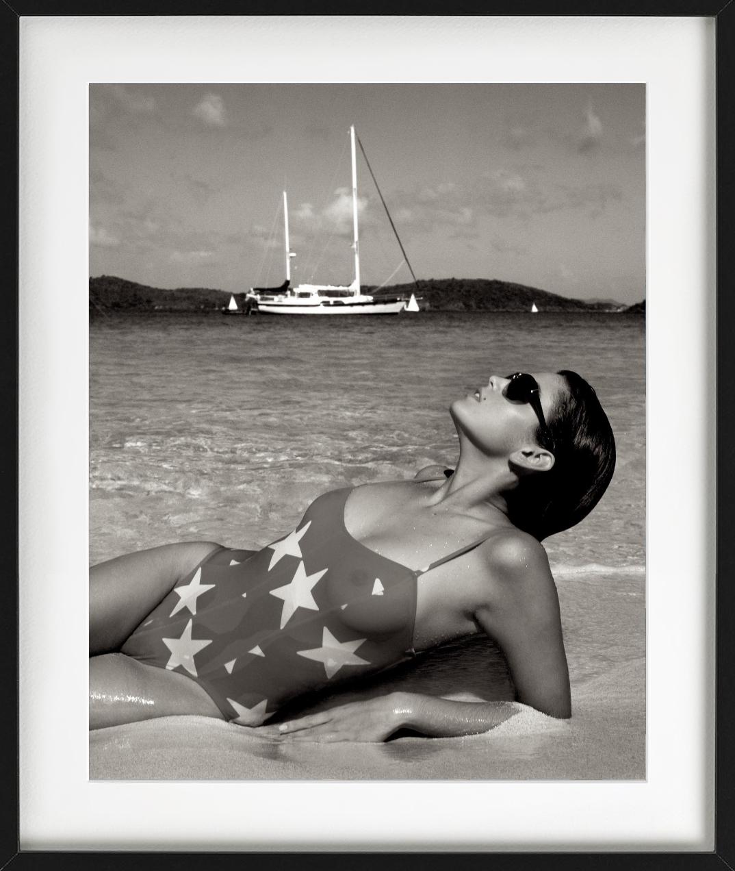 Cindy Crawford, U.S. Virgin Island - Beach Portrait, Fine Art Photography, 1986 For Sale 3