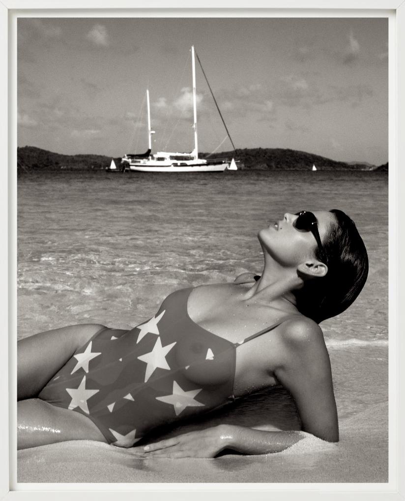Cindy Crawford, U.S. Virgin Island - Beach Portrait, Fine Art Photography, 1986 For Sale 6