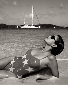 Cindy Crawford, Islas Vírgenes de EE.UU. - Retrato en la playa, Fotografía artística, 1986
