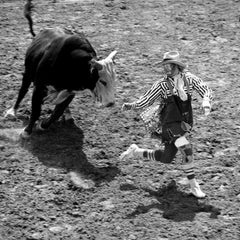 Clown and Bull, Calgary Rodeo 1978, Fine Art Photography, Limited Edition