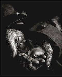 Flower Seller, Marocco. Black & White Photograph. Signed, Titled and Dated