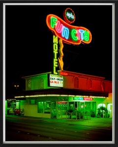 Fun City, Las Vegas - Motel on the strip with neon signs, Fine Art Photography