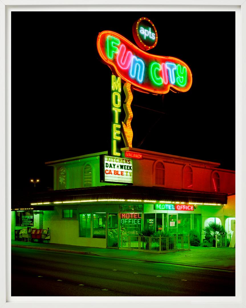 Fun City, Las Vegas - Motel on the strip with neon signs, Fine Art Photography For Sale 2