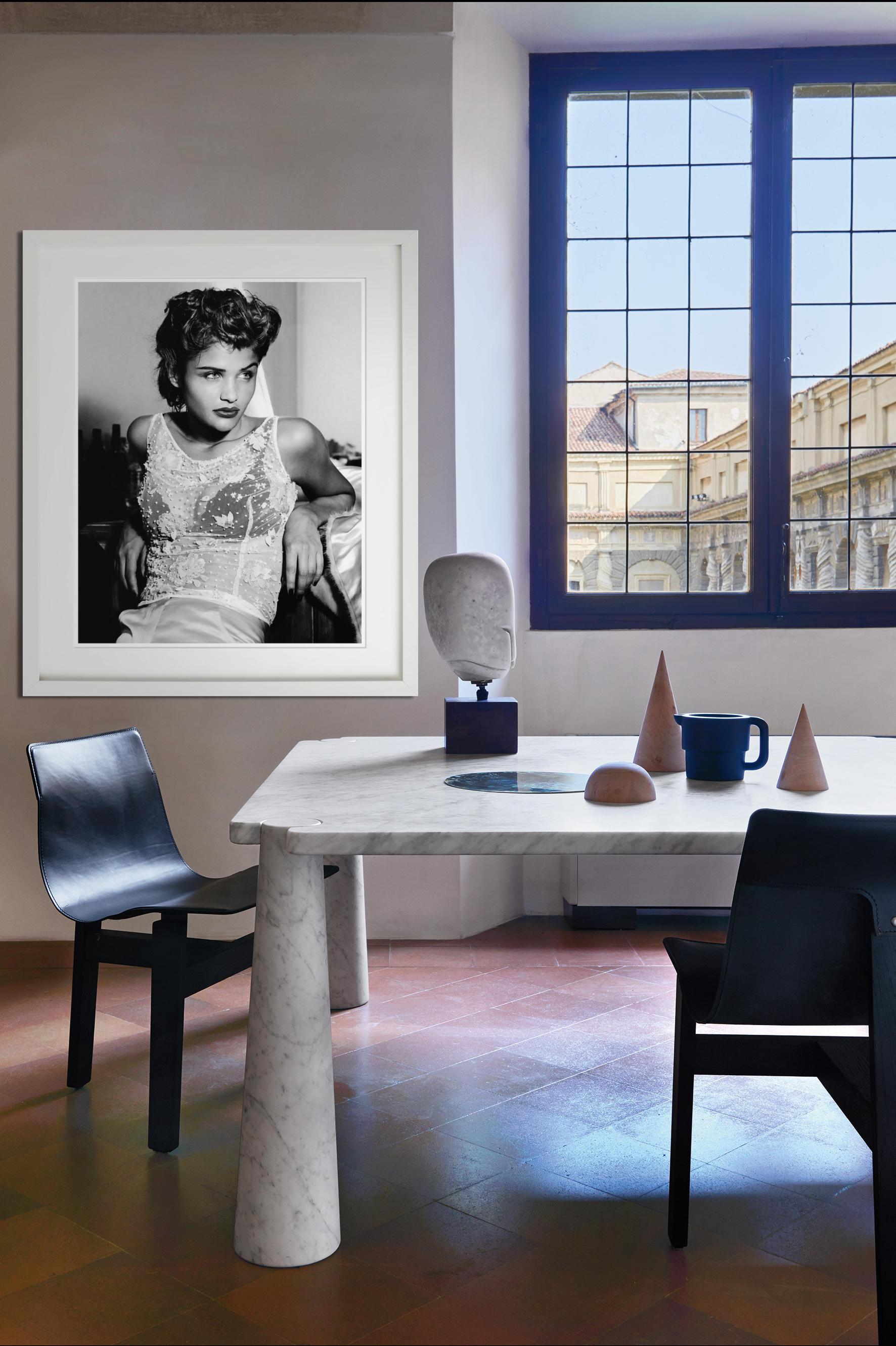 Helena Christensen, New Orleans - potrait in lace top, fine art photography 1991 For Sale 1