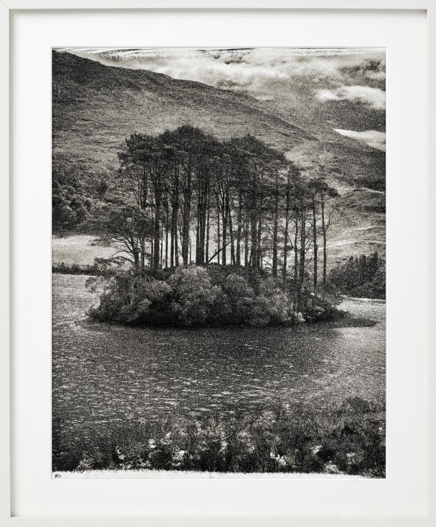Ink, Scotland - B&W Landscape with Lake and Island, Fine Art Photography, 2013 For Sale 6