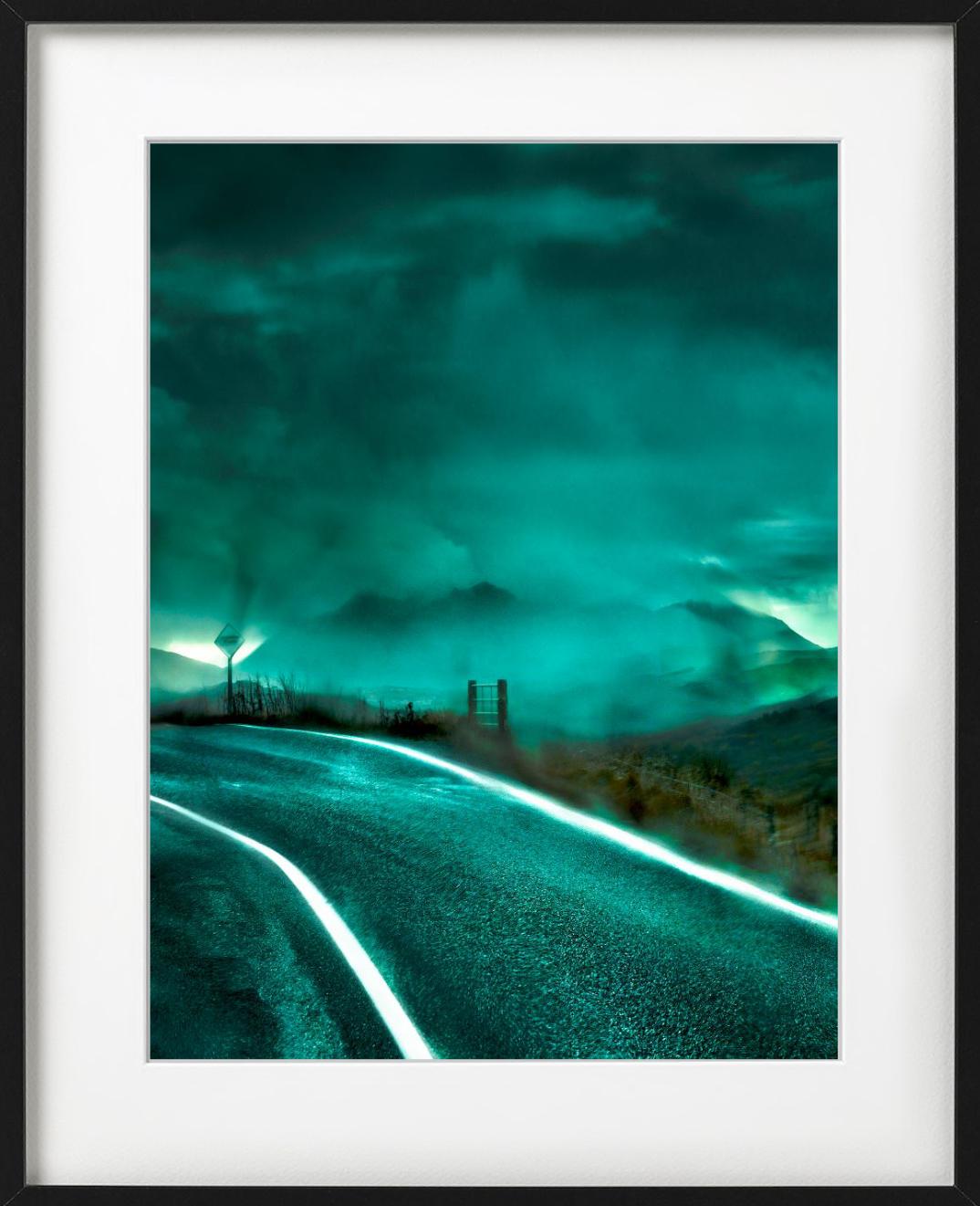 Isle of Skye, Road to Portree, Scotland, 2013 - eerie landscape in the night For Sale 6