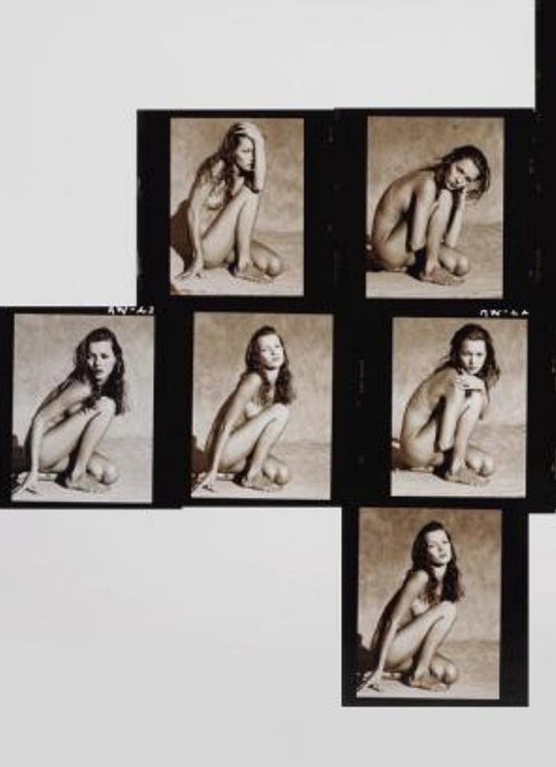 Kate Moss Kontaktabzug (horizontal), Marrakesch - Albert Watson, Akt, Frau, SW im Angebot 1