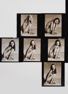 Kate Moss Contact Sheet (horizontal), Marrakech – Albert Watson, Nude, Woman, BW