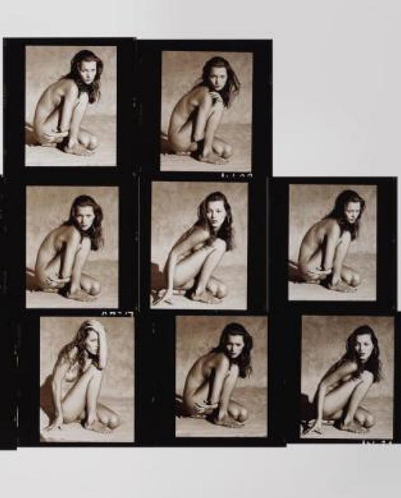 Kate Moss Kontaktabzug (horizontal), Marrakesch - Albert Watson, Akt, Frau, SW im Angebot 2