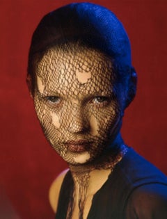 Vintage Kate Moss Veil (color) – Albert Watson, Woman, Portrait, Erotic, Celebrity, Art