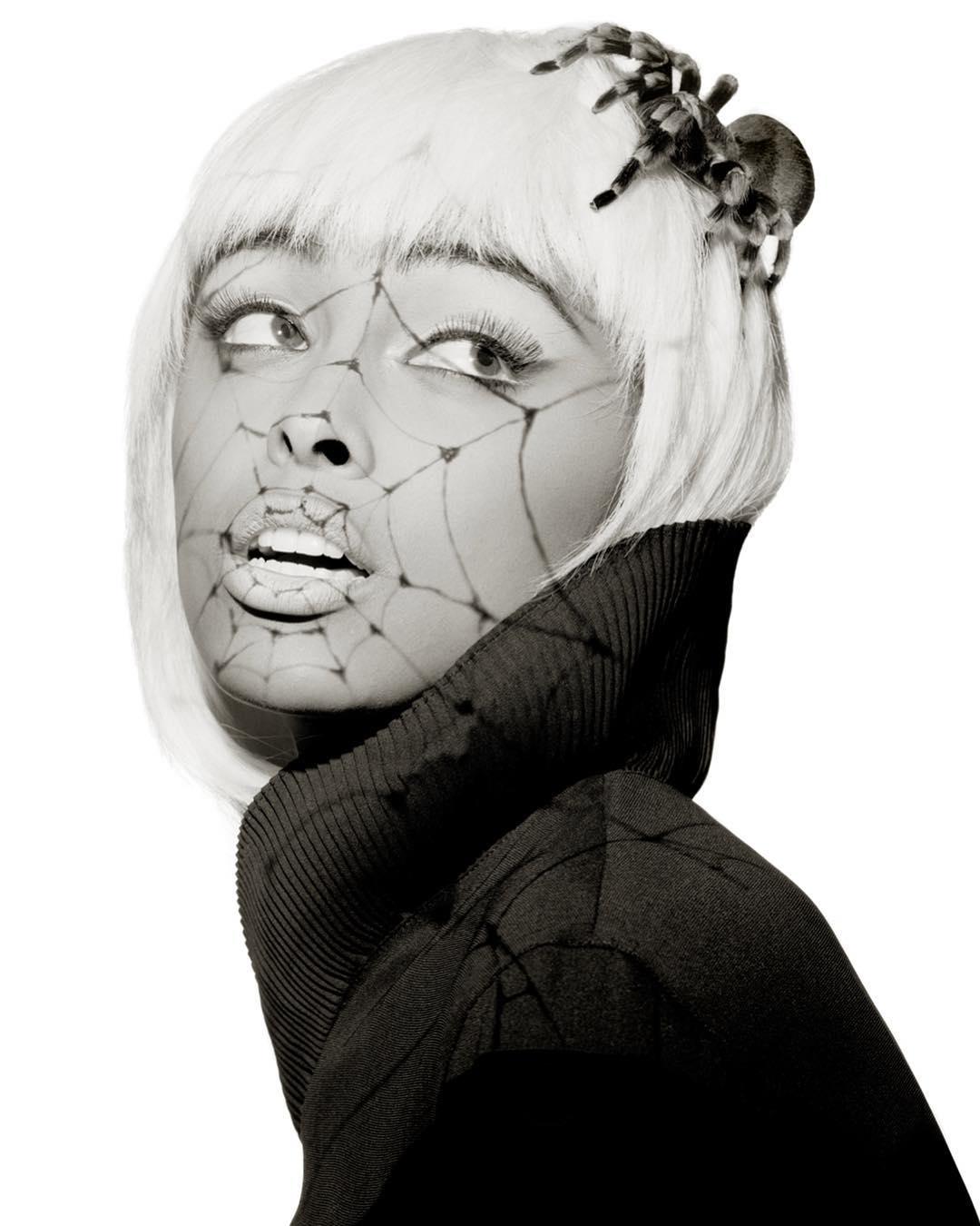 Lana Ogilvie, New York - Portrait with Spider, Fine Art Photography, 1991