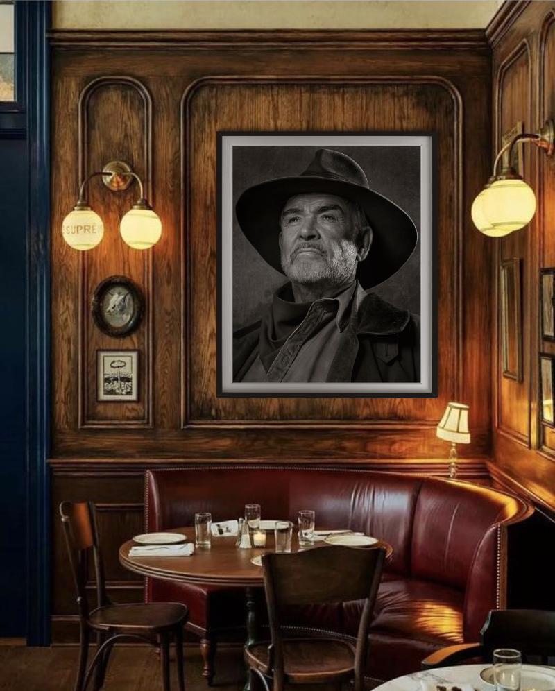 Sean Connery, Prag – Porträt mit Cowboyhut, Kunstfotografie, 2002 (Zeitgenössisch), Photograph, von Albert Watson