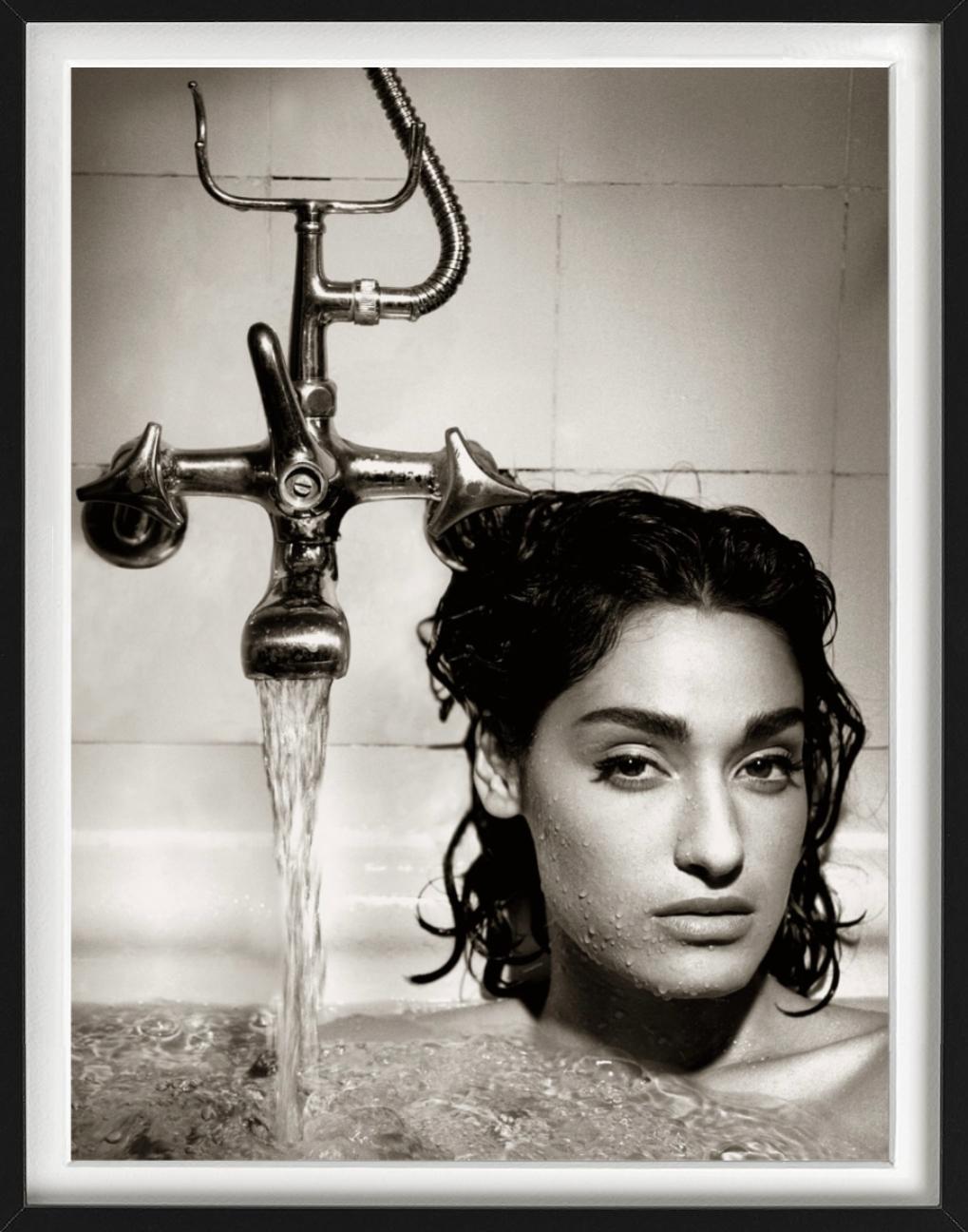 Yvette, Berlin - Portrait of the Model in a Bathtub, Fine Art Photography, 1990 For Sale 1