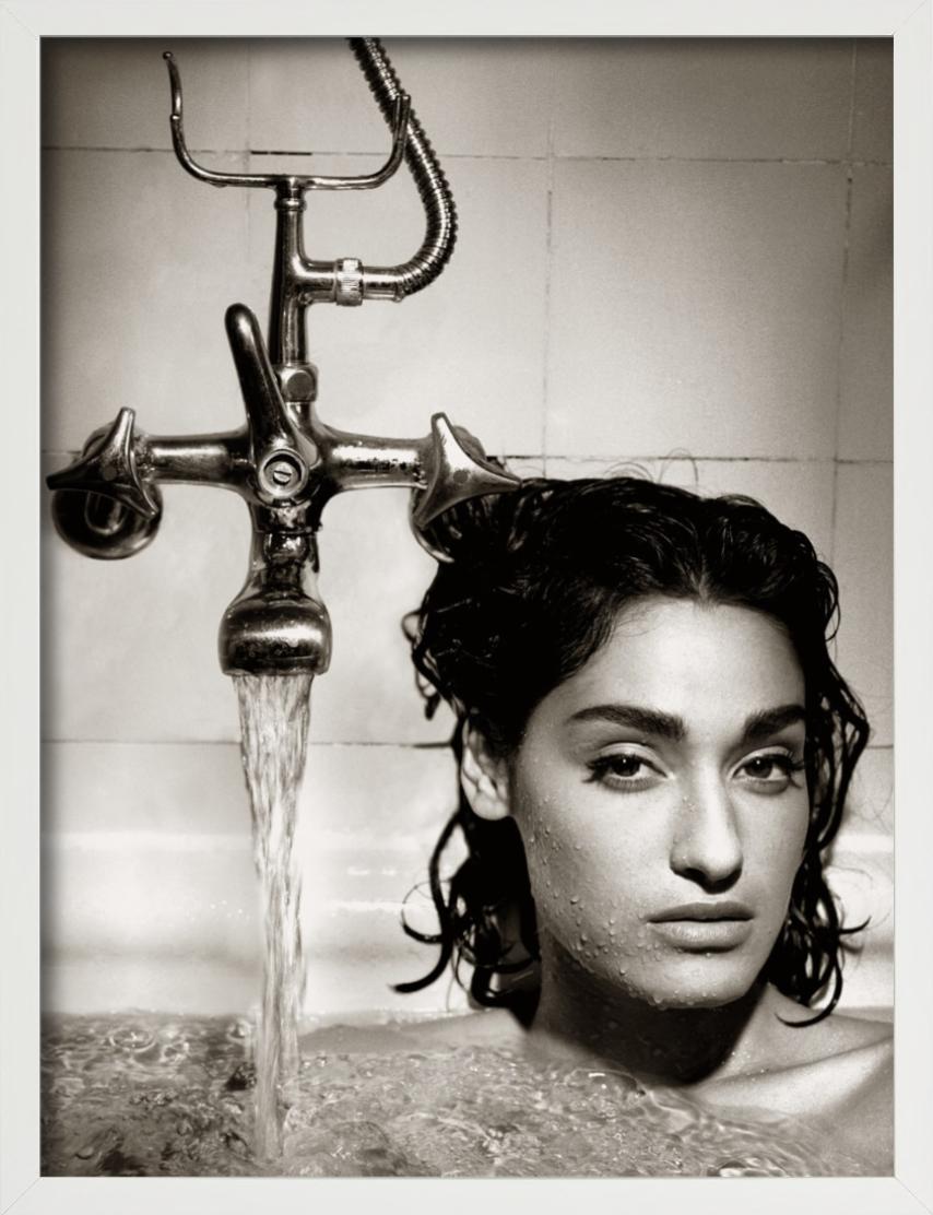 Yvette, Berlin - Portrait of the Model in a Bathtub, Fine Art Photography, 1990 For Sale 3