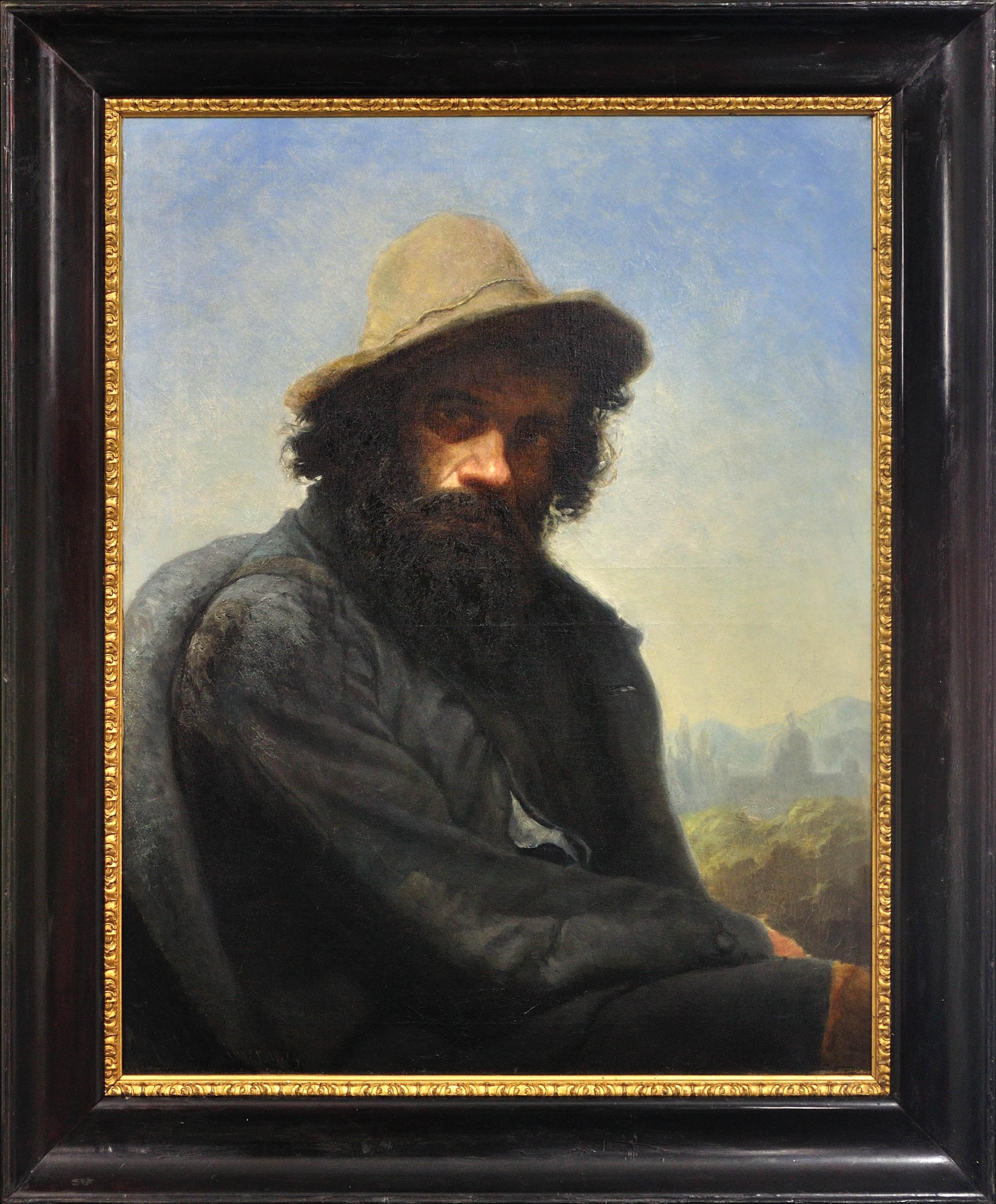 Self Portrait Of The Artist Munich 1875 Bavarian Münchner Schule Oil Painting