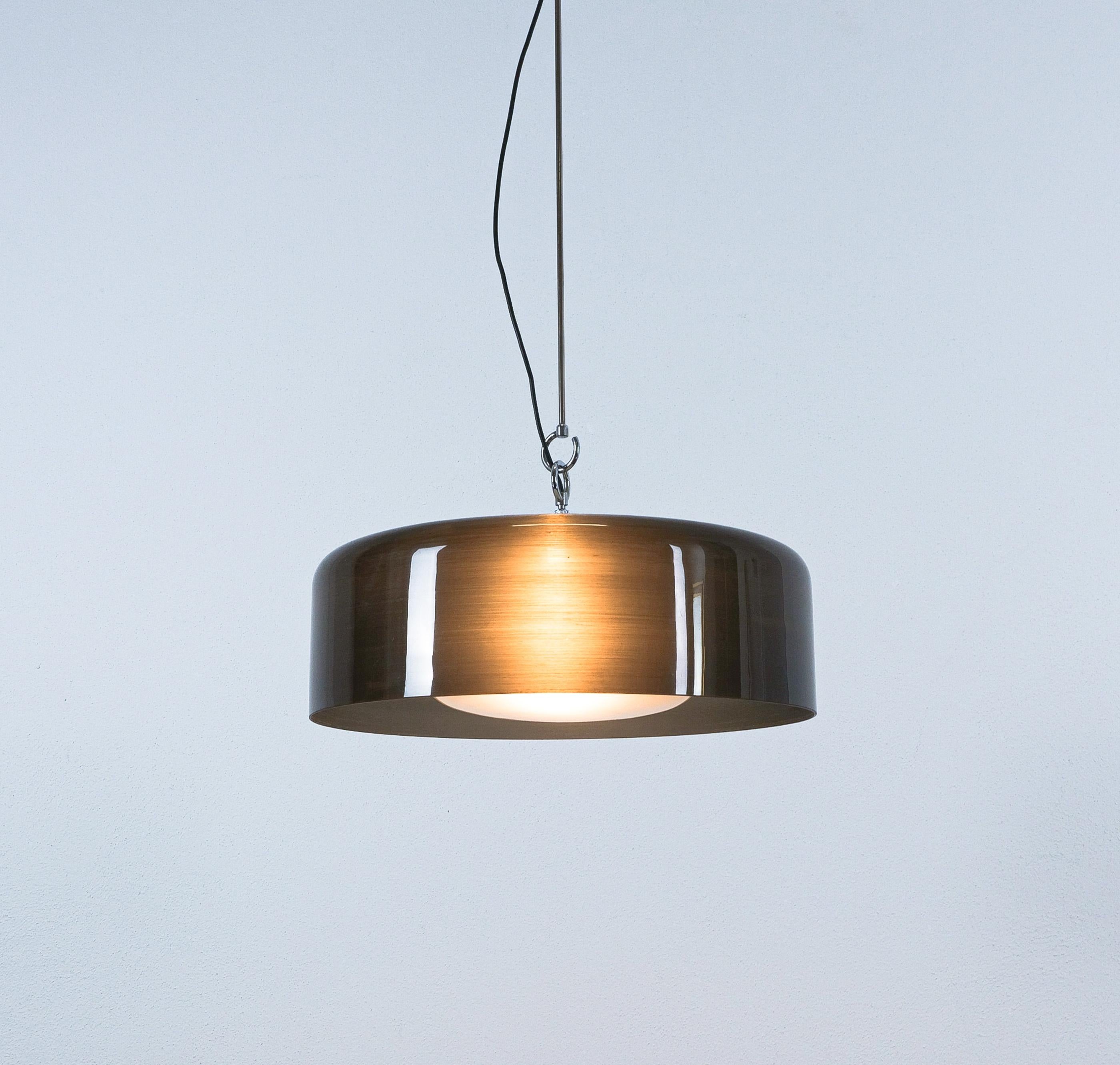 Italiano Albini & Helg Arteluce Grande Lampada a Sospensione Vetro Originale Lucite, Italia, 1955 in vendita