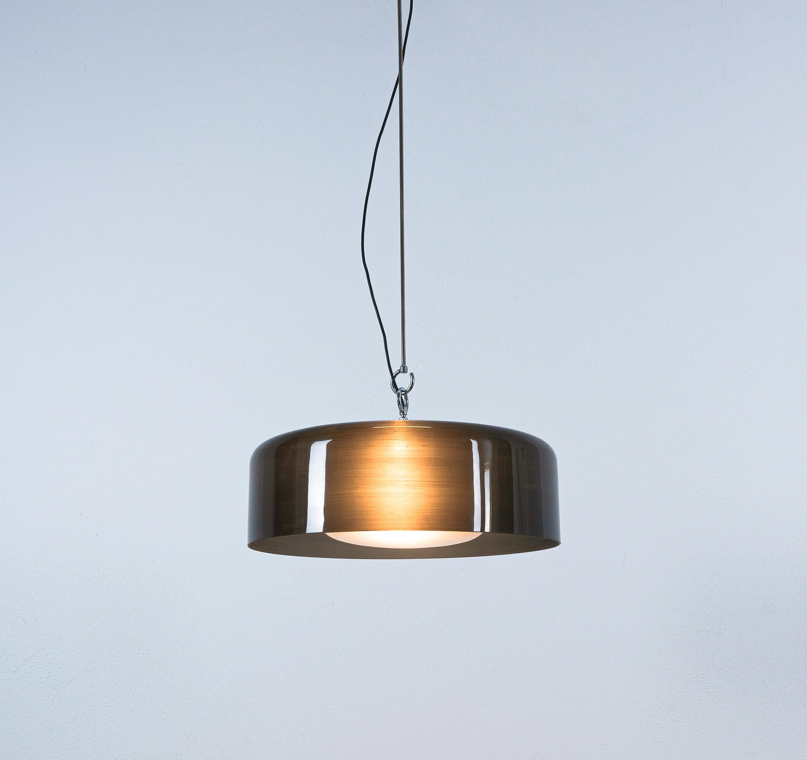 Albini & Helg Arteluce Grande Lampada a Sospensione Vetro Originale Lucite, Italia, 1955 In condizioni buone in vendita a Vienna, AT