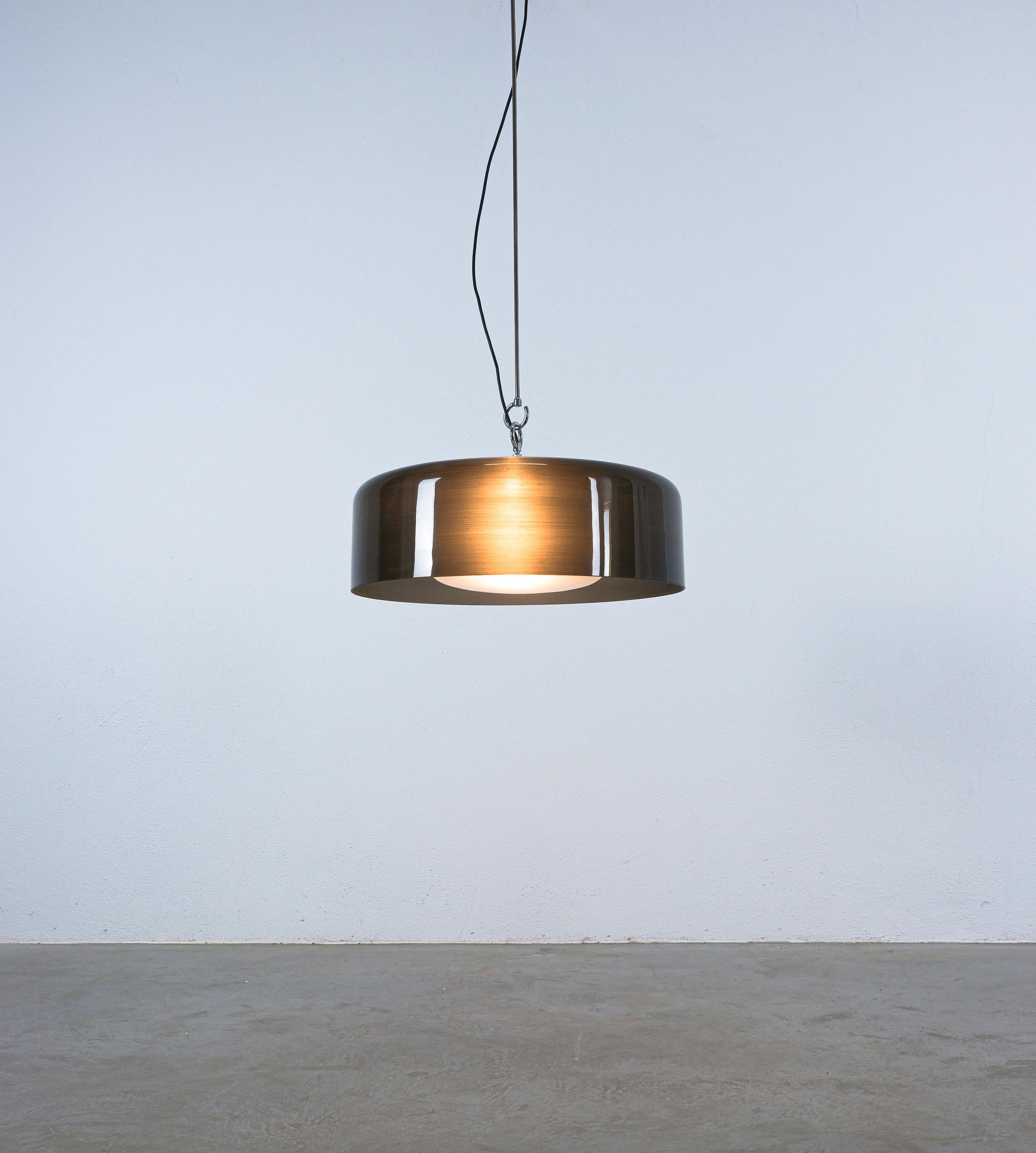 Ottone Albini & Helg Arteluce Grande Lampada a Sospensione Vetro Originale Lucite, Italia, 1955 in vendita