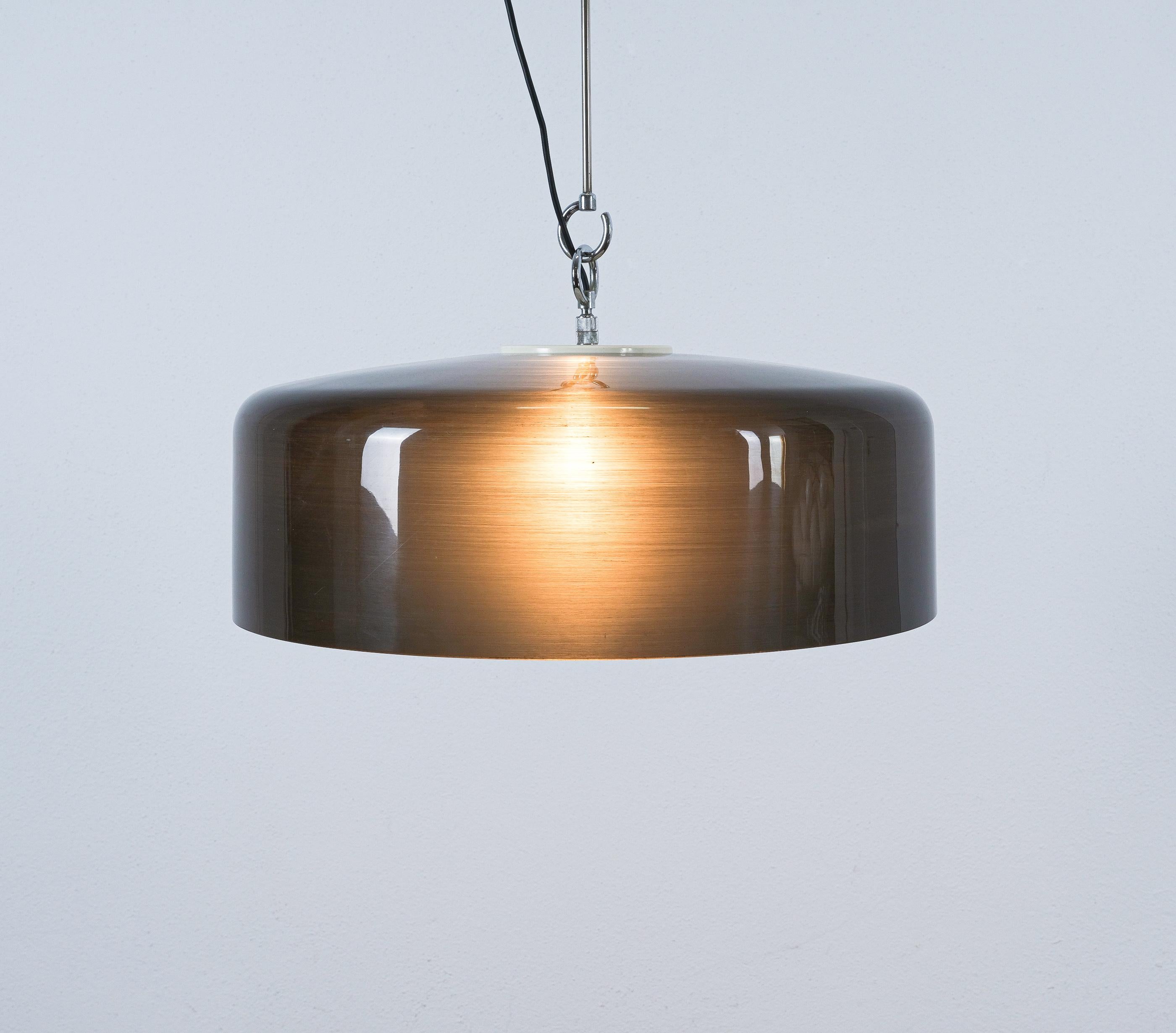 Albini & Helg Arteluce Grande Lampada a Sospensione Vetro Originale Lucite, Italia, 1955 in vendita 1
